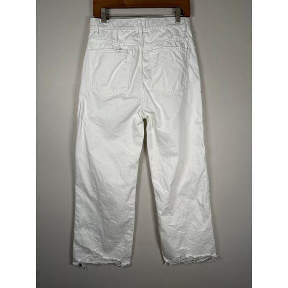 DL1961 Hepburn Wide Leg High Rise Vintage White Ankle Jeans Womens Size 28 - Picture 5 of 9